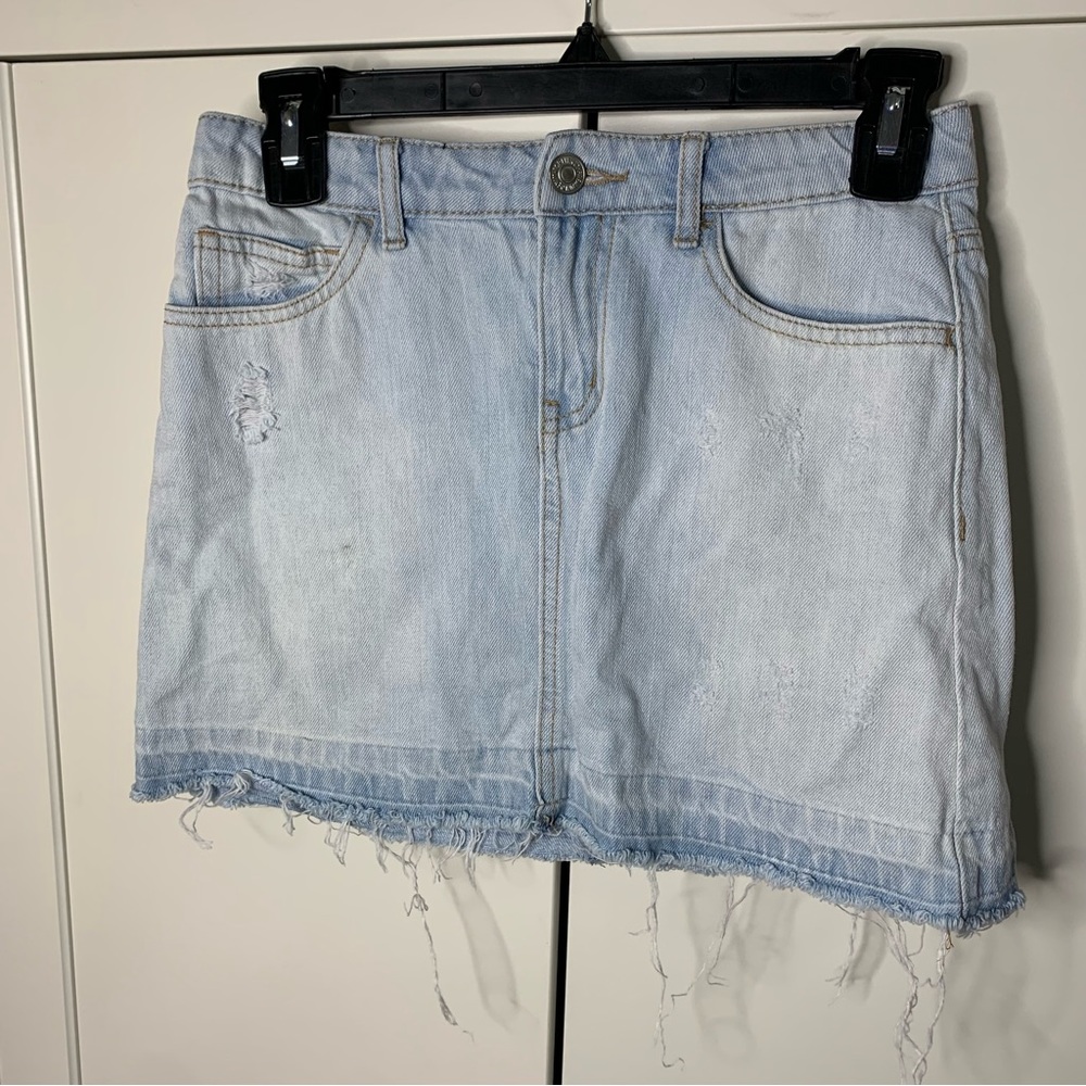 Forever 21 Girls Light Denim Mini Skirt
